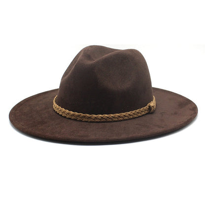 Western Cowboy Hat Sun Shade Sun Shield Hat Mens And Womens Suede Casual Versatile Knight Hat - Free Shipping - Aurelia Clothing
