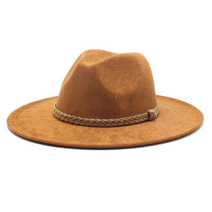 Western Cowboy Hat Sun Shade Sun Shield Hat Mens And Womens Suede Casual Versatile Knight Hat - Free Shipping - Aurelia Clothing