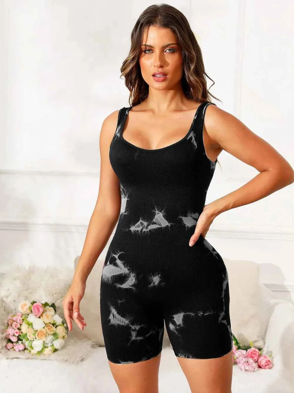 Wide Strap Active Romper-Free Shipping - Aurelia Clothing