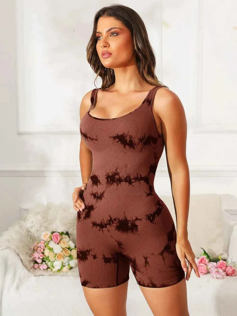 Wide Strap Active Romper-Free Shipping - Aurelia Clothing