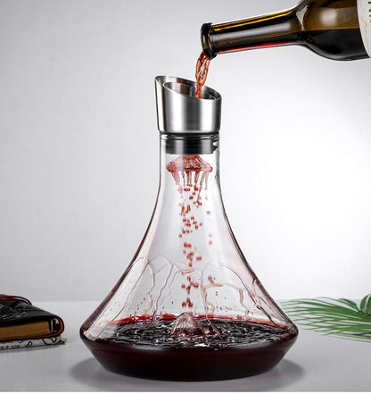 Wine Decanter Built-in Aerator Pourer, Wine Carafe Red Wine Decanter 1000ml -  Free Shipping - aurelia-clothing-8955