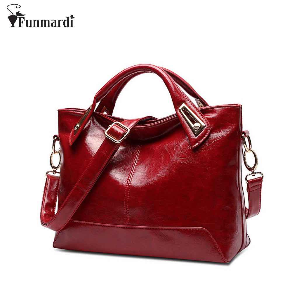 Women Oil Wax Leather Designer Handbags-Free Shipping - Aurelia Clothing