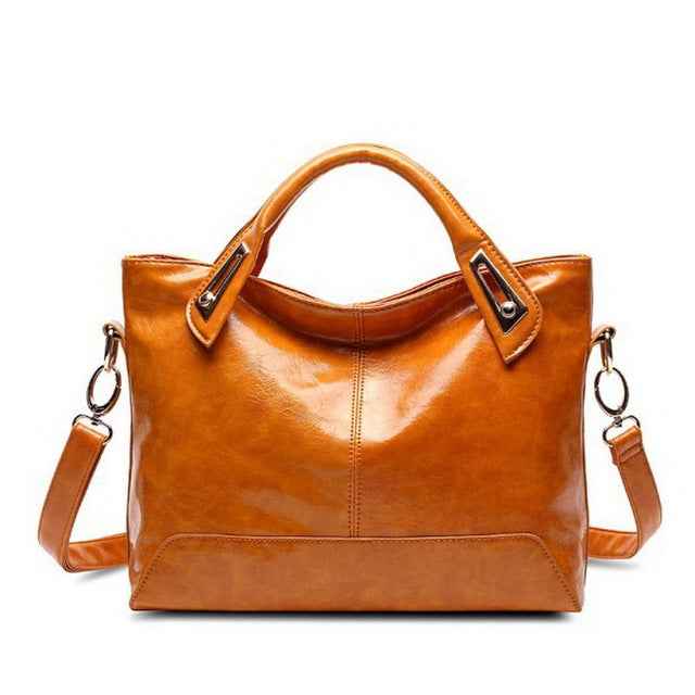 Women Oil Wax Leather Designer Handbags-Free Shipping - Aurelia Clothing