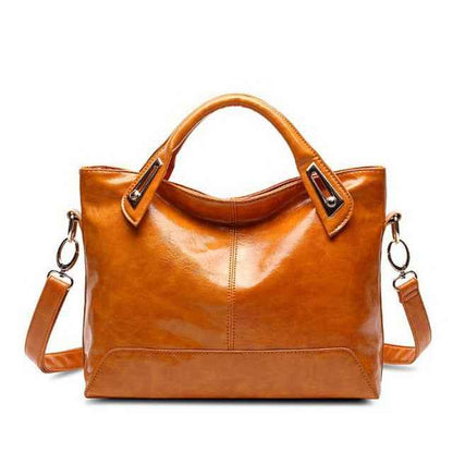 Women Oil Wax Leather Designer Handbags-Free Shipping - Aurelia Clothing