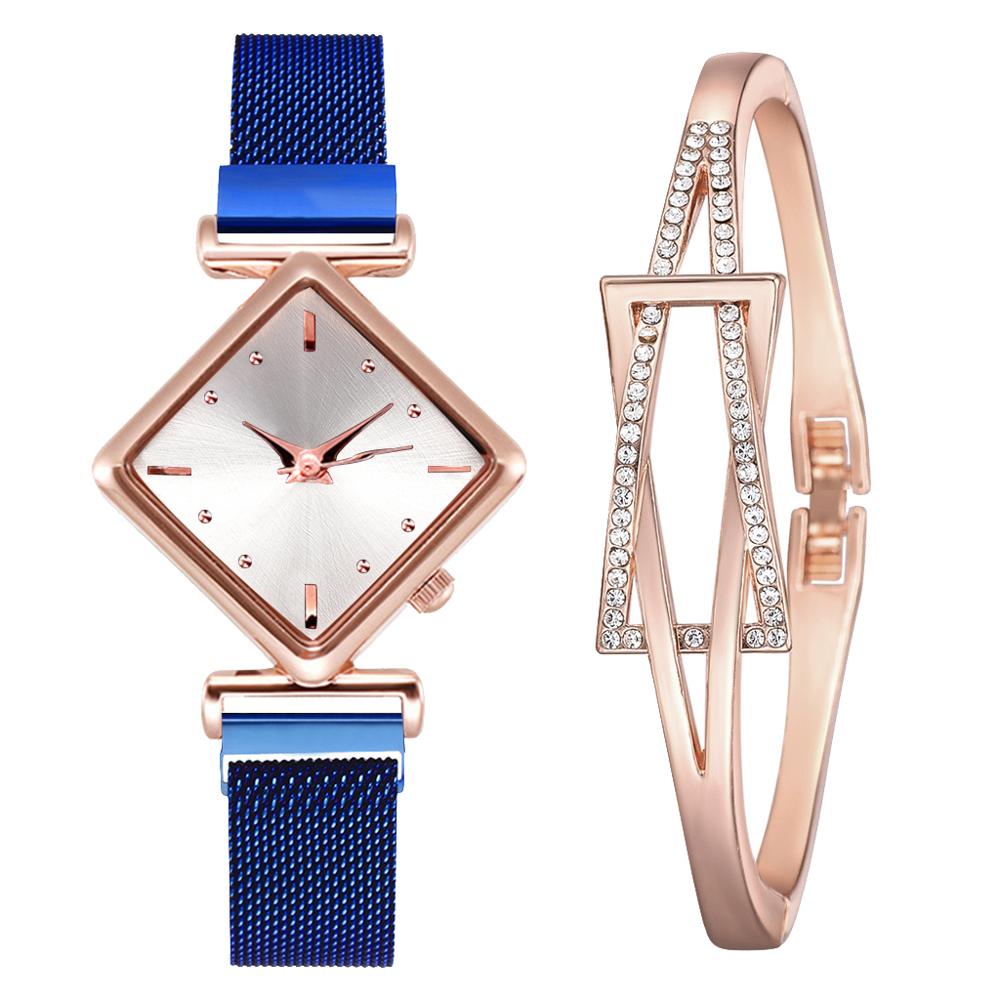 Women Square Watch Luxury Ladies Quartz Magnet Buckle Gradient Color Watches Relogio Feminino For Gift Clock - Free Shipping - Aurelia Clothing