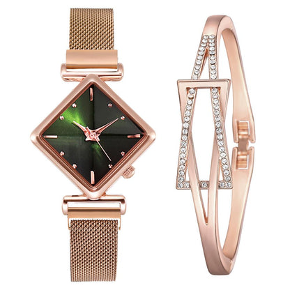 Women Square Watch Luxury Ladies Quartz Magnet Buckle Gradient Color Watches Relogio Feminino For Gift Clock - Free Shipping - Aurelia Clothing