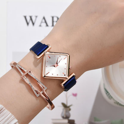 Women Square Watch Luxury Ladies Quartz Magnet Buckle Gradient Color Watches Relogio Feminino For Gift Clock - Free Shipping - Aurelia Clothing