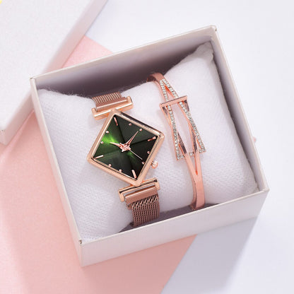 Women Square Watch Luxury Ladies Quartz Magnet Buckle Gradient Color Watches Relogio Feminino For Gift Clock - Free Shipping - Aurelia Clothing