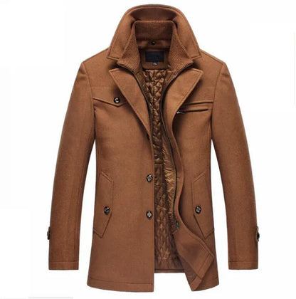 Winter Wool Coat Slim Fit Jackets Men Casual Outerwear - Free Shipping - Aurelia Clothing
