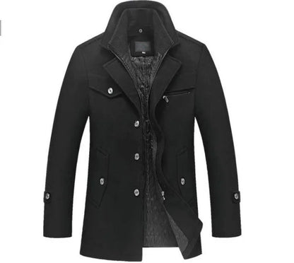 Winter Wool Coat Slim Fit Jackets Men Casual Outerwear - Free Shipping - Aurelia Clothing
