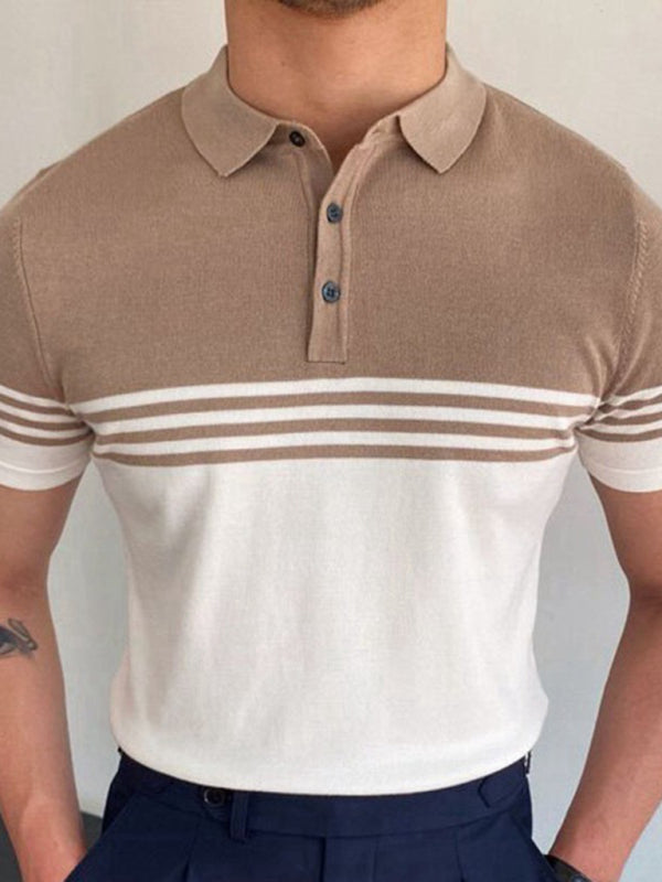 color-blocking business Polo shirt - Free Shipping - Aurelia Clothing