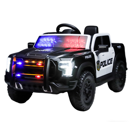 Kids Ride On Police Car, 12V Electric Vehicle-Free Shipping