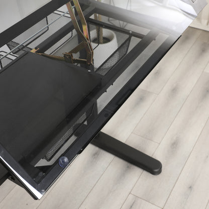 drafting table drawing desk with 2 metal drawers-Free Shipping - Aurelia Clothing