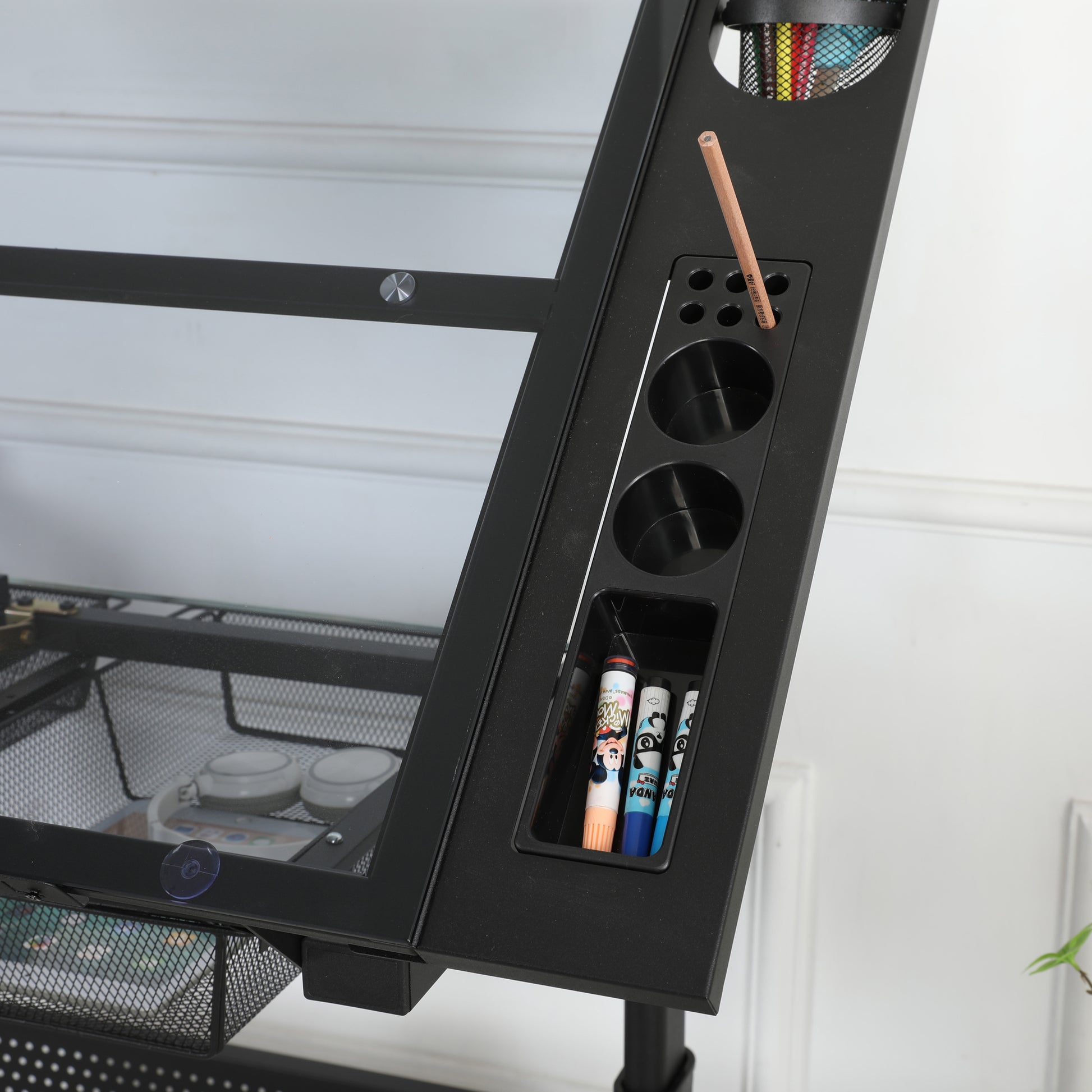 drafting table drawing desk with 2 metal drawers-Free Shipping - Aurelia Clothing