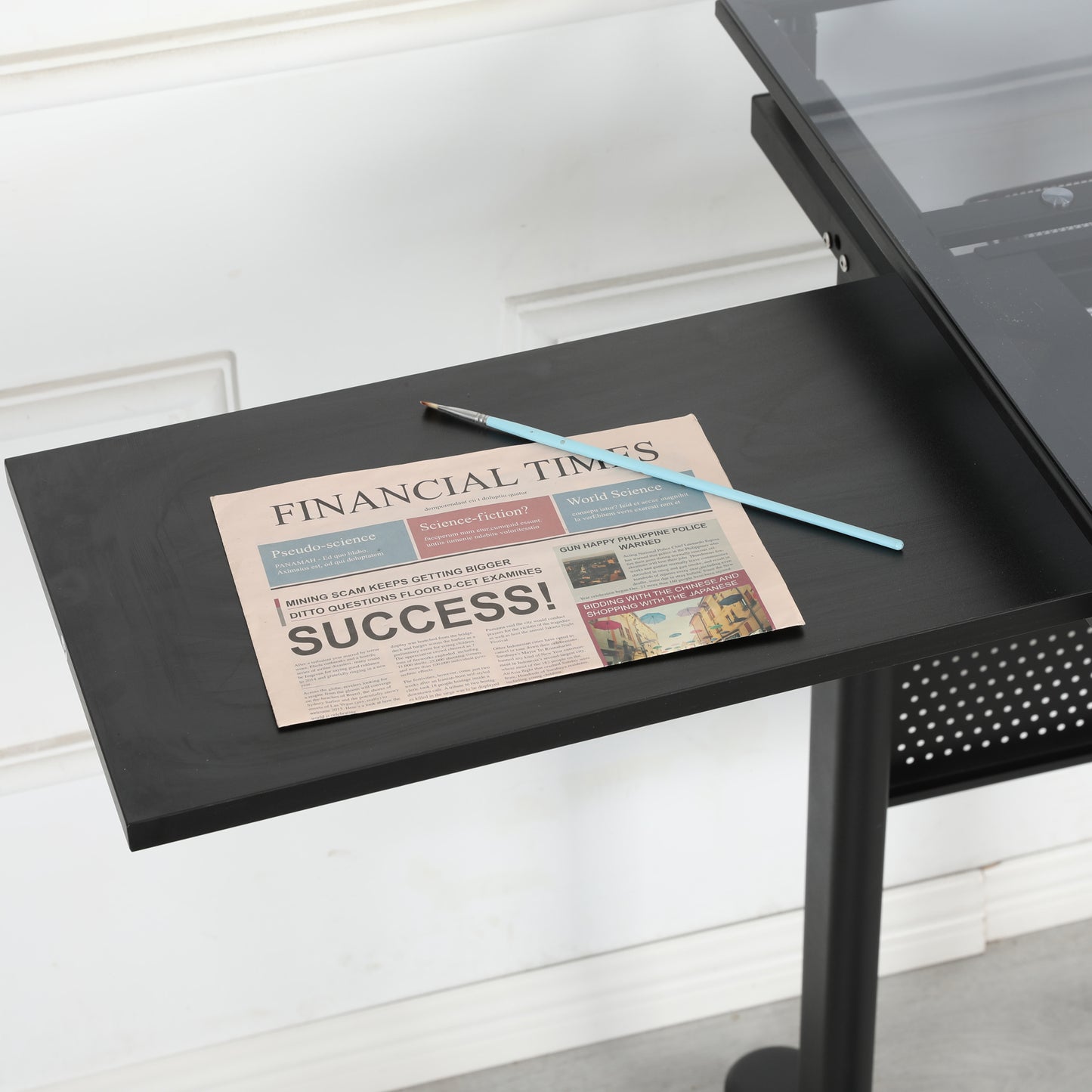 drafting table drawing desk with 2 metal drawers-Free Shipping - Aurelia Clothing