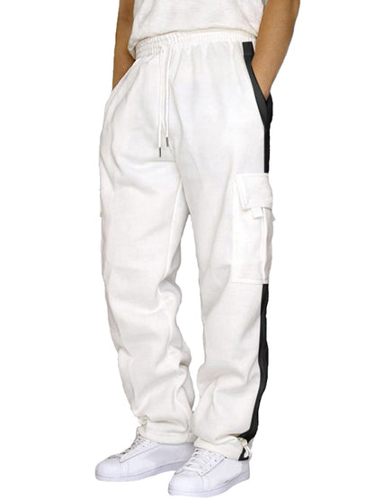 Men's autumn and winter velvet loose multi-pocket lanyard overalls - Free Shipping