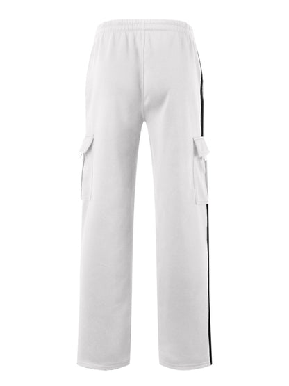 Men's autumn and winter velvet loose multi-pocket lanyard overalls - Free Shipping