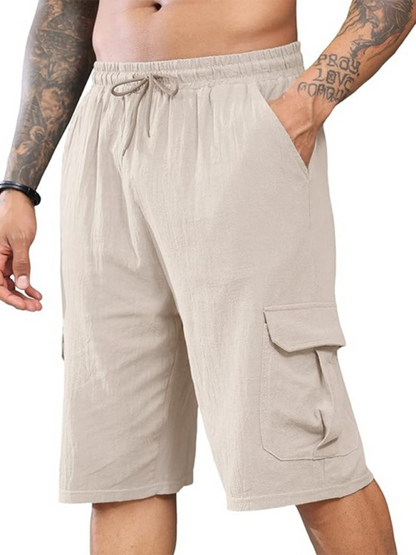 Multi-Pocket Drawstring Men's Beach Overalls - Free Shipping