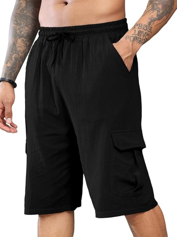 Multi-Pocket Drawstring Men's Beach Overalls - Free Shipping