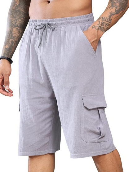 Multi-Pocket Drawstring Men's Beach Overalls - Free Shipping