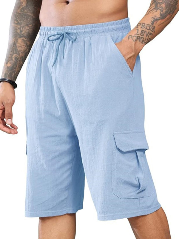 Multi-Pocket Drawstring Men's Beach Overalls - Free Shipping