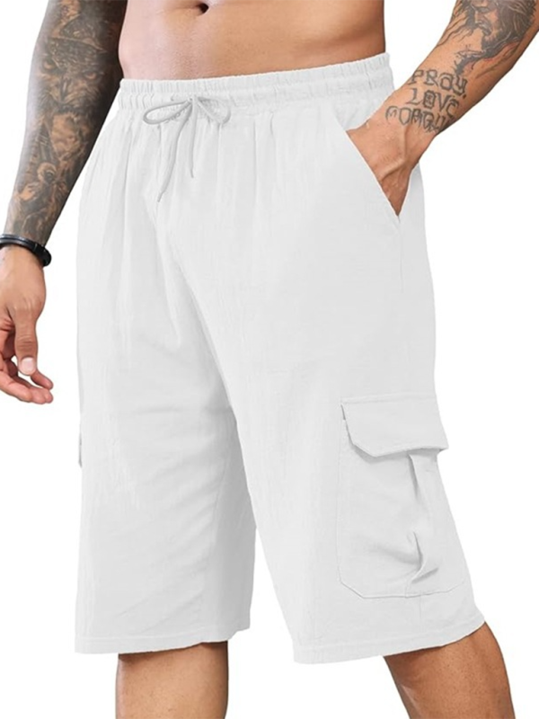 Multi-Pocket Drawstring Men's Beach Overalls - Free Shipping