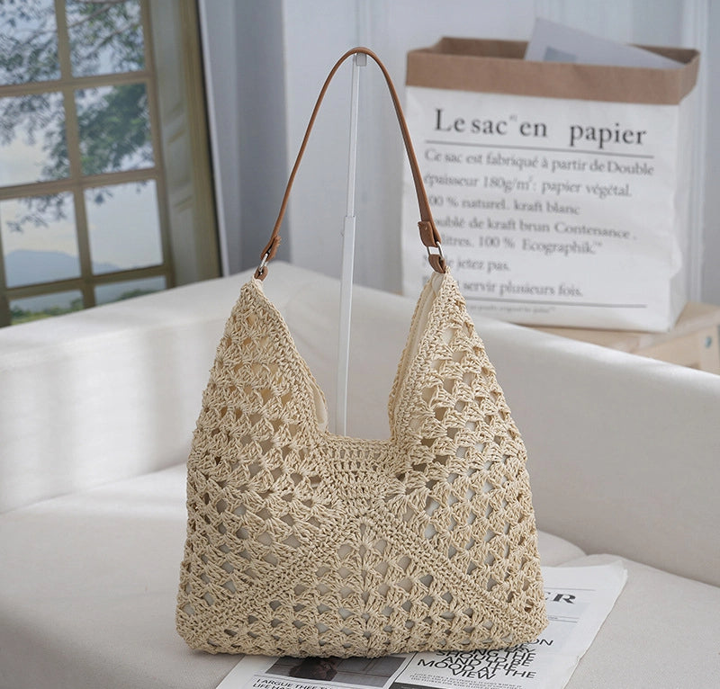 straw woven bag woven belt armpit bag - Free Shipping - Aurelia Clothing