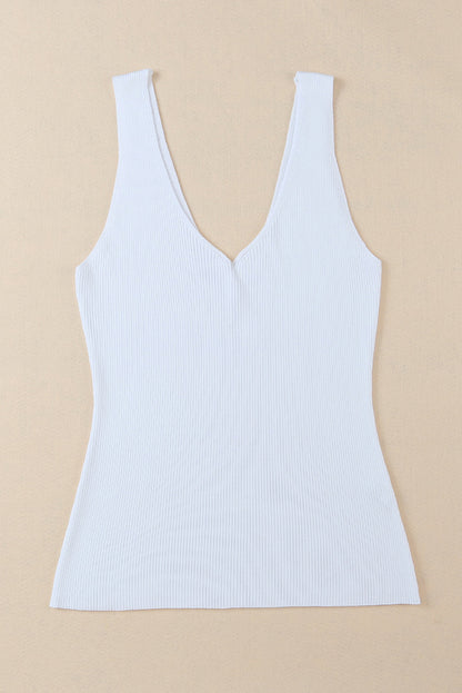 V-Neck Wide Strap Tank - Aurelia Clothing