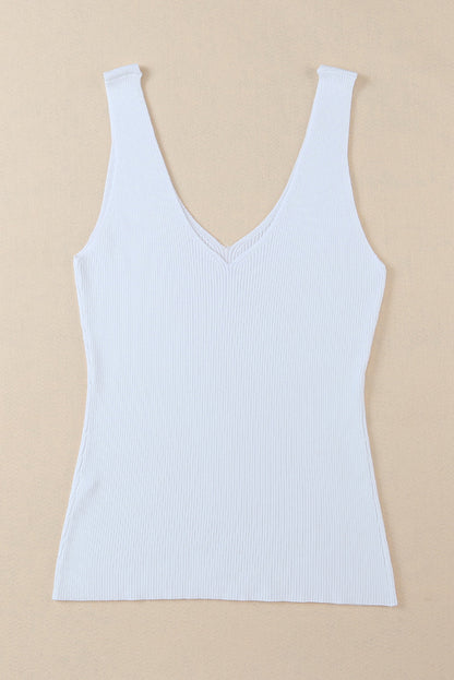 V-Neck Wide Strap Tank - Aurelia Clothing